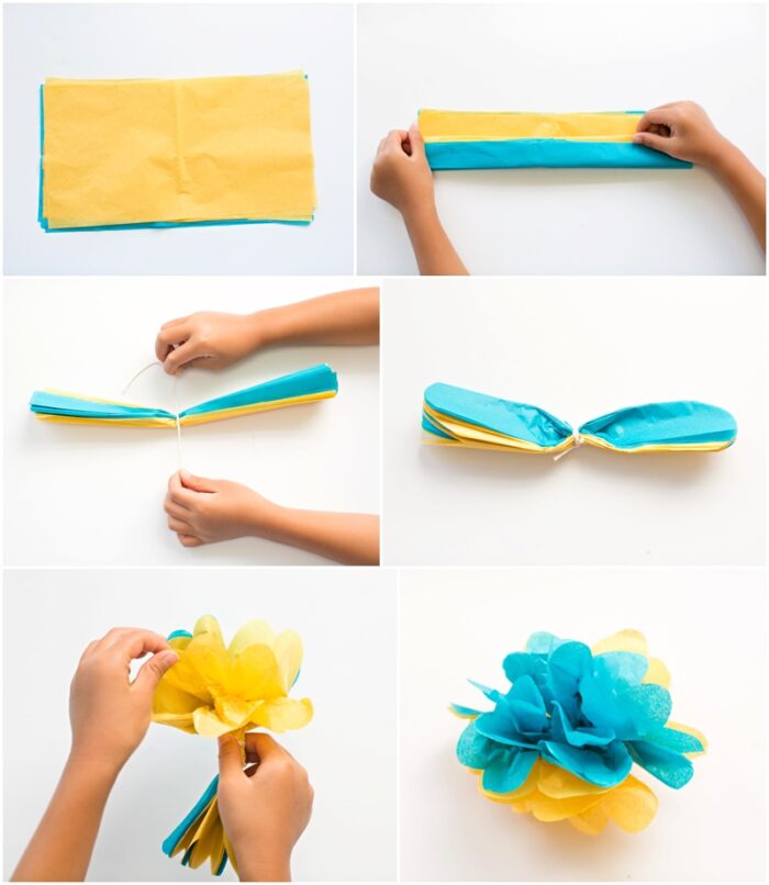 How to make tissue paper ice cream coneflowers - Kiricard