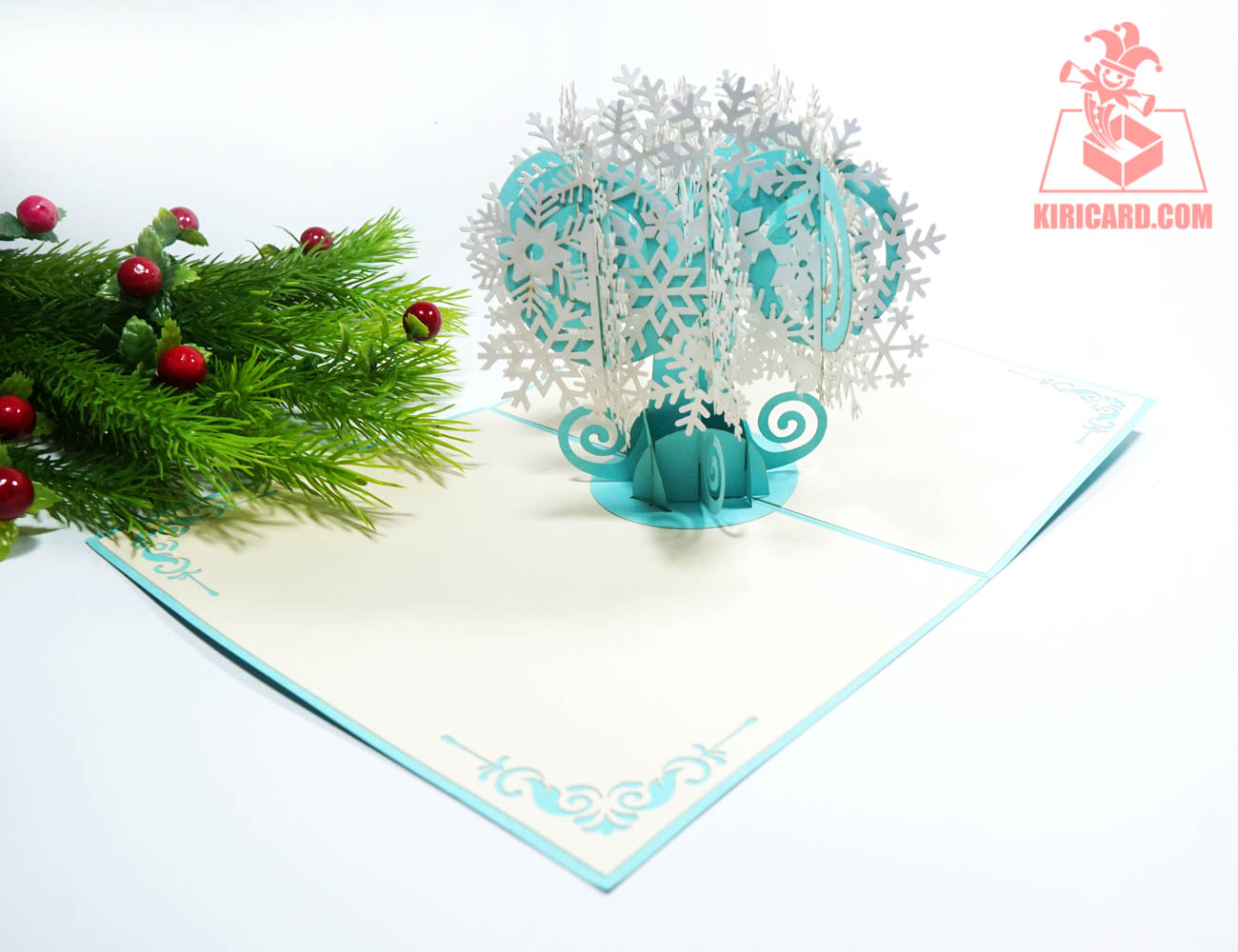 Snowflake Tree Pop Up Card Kiricard