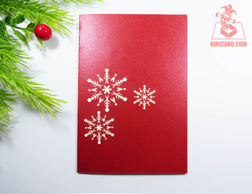 White Snowflake Pop Up Card Kiricard