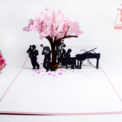 musical-band-under-cherry-blossom-tree-pop-up-card-04