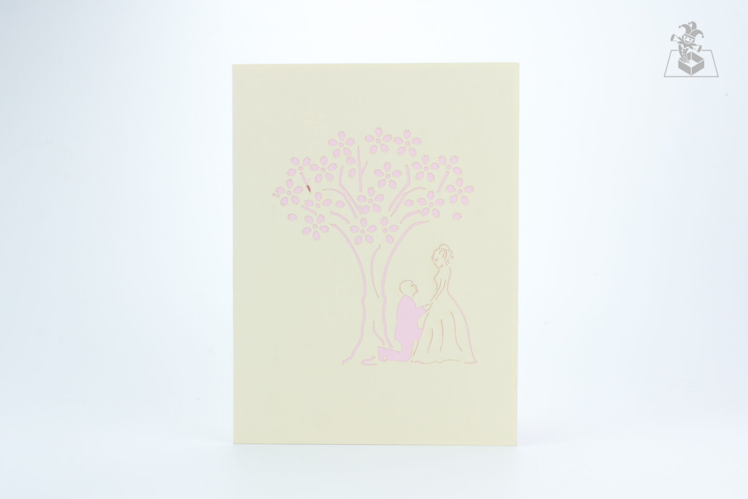 Wooing By Cherry Blossom Tree Pop Up Card Kiricard