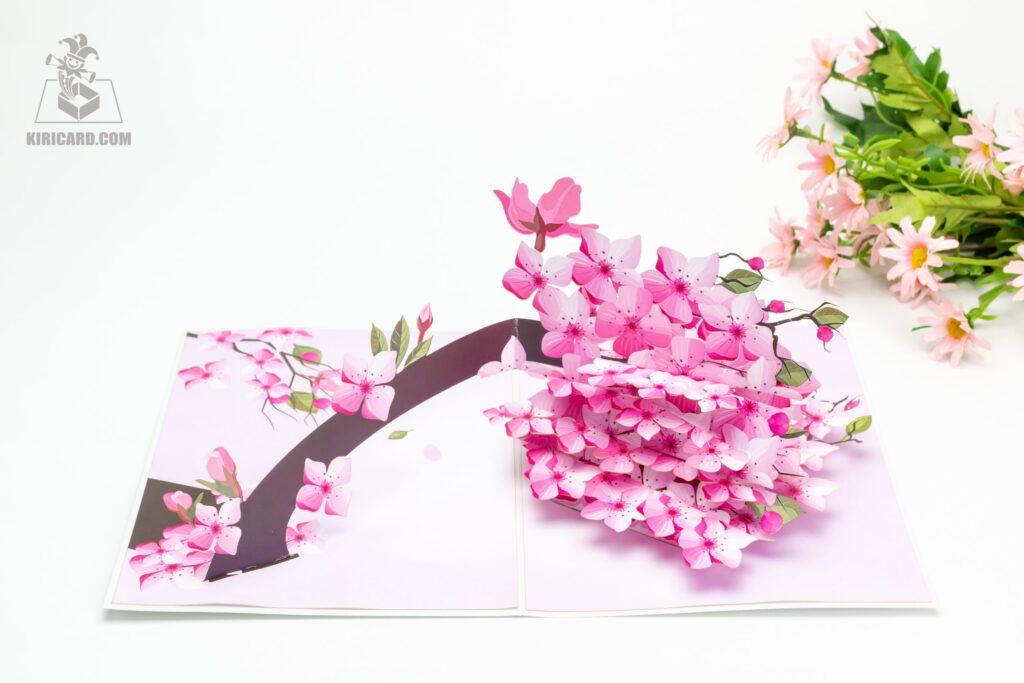 3D Cherry Blossom Pop Up Card, Engagement/wedding Card, Couples Card