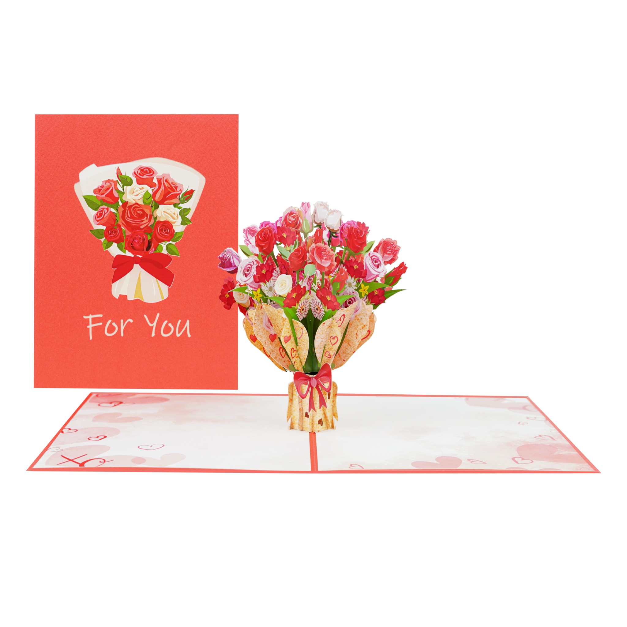 Bunch Of Roses Pop up Card Kiricard bunch-of-roses-pop-up-card-kiricard