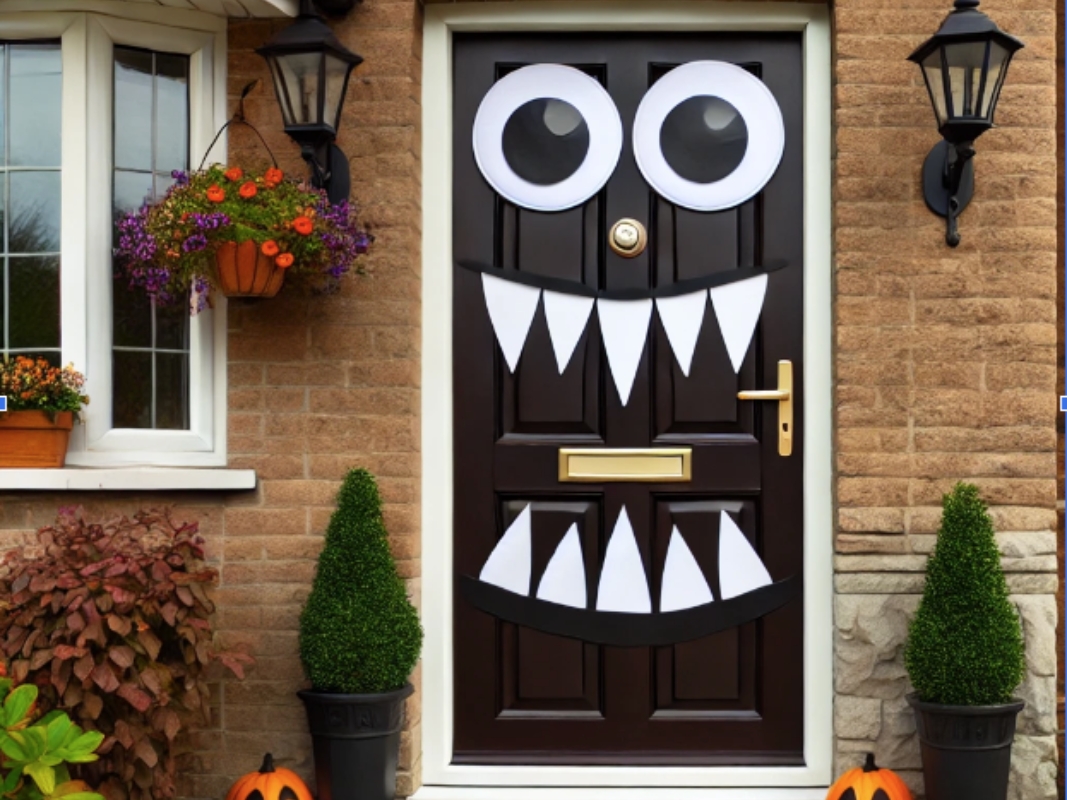 halloween-decoration-monster-door