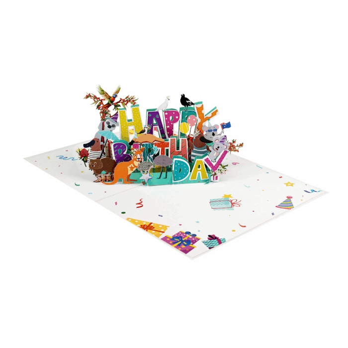 Australian Animals Happy Birthday Pop-up Card - Image 4