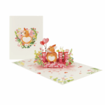 Cute corgi romantic greeting card for Valentine’s Day