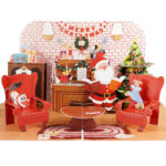 Santa's Cozy Room Pop-up Card