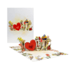 Handmade romantic Love greeting card for wedding, anniversary, or Valentine’s Day