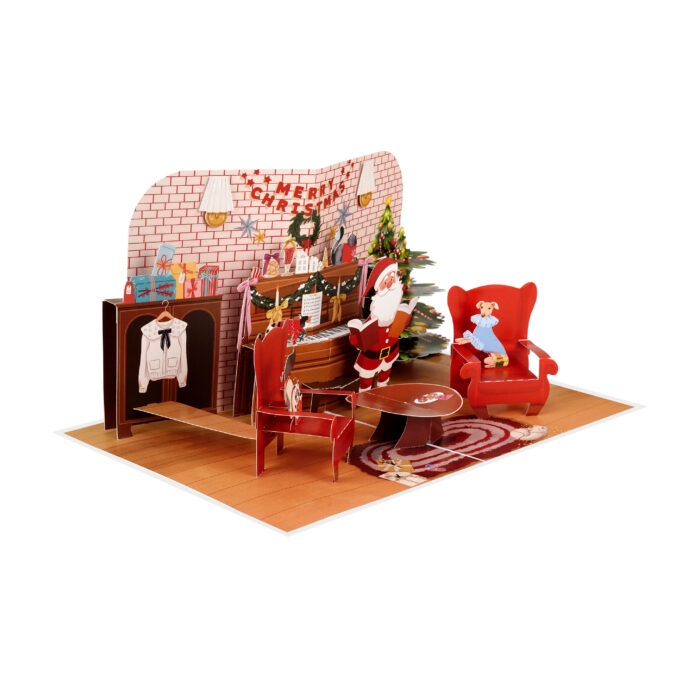 Santa's Cozy Room Pop-up Card - Image 6