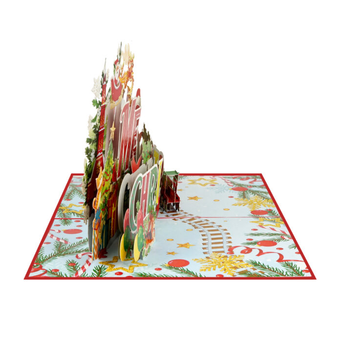 Colorful Merry Christmas Pop-up Card - Image 6