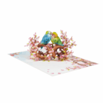 Handmade Lovebirds Couple pop-up card — ideal Valentine or anniversary card