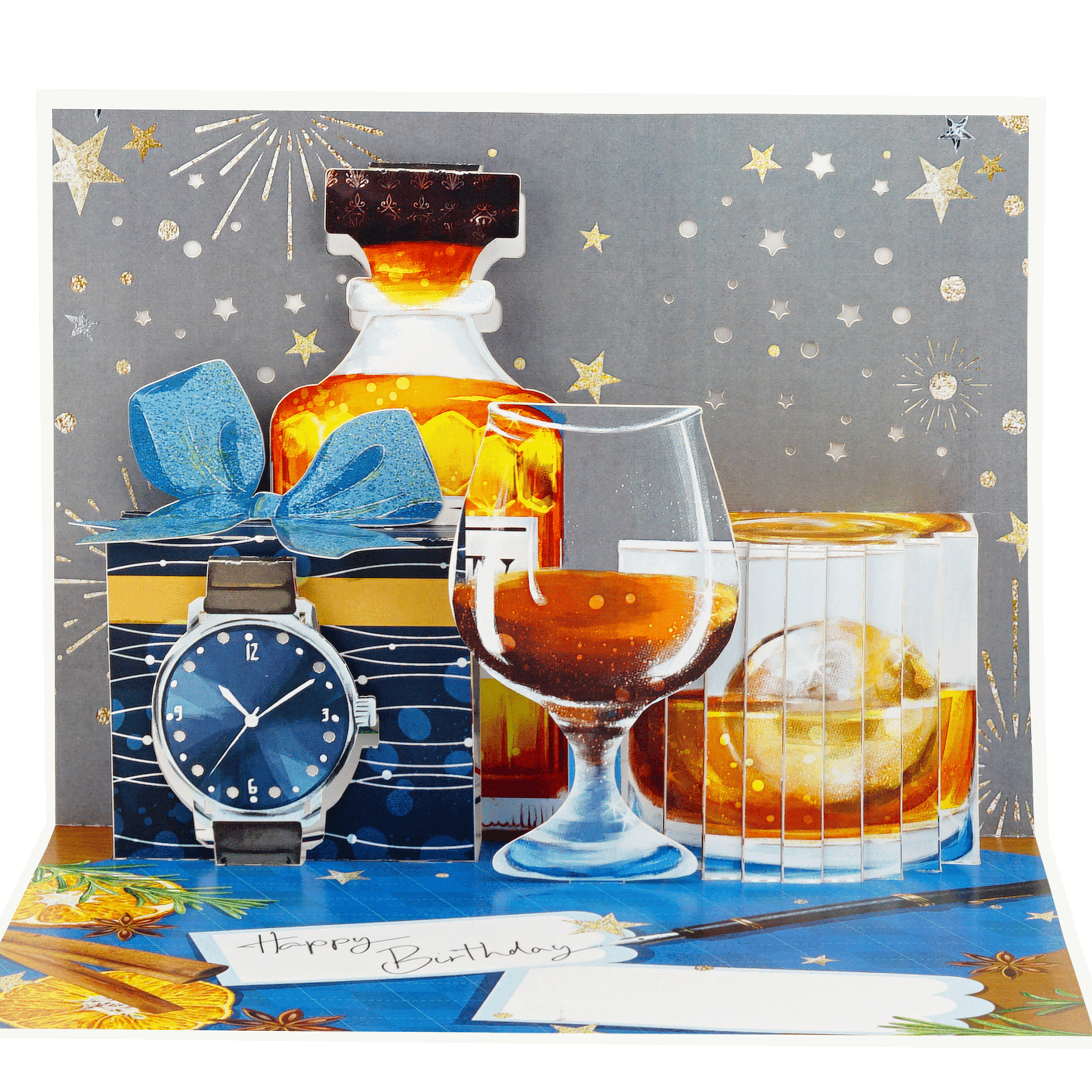 Whiskey Musical Birthday Pop-Up Card