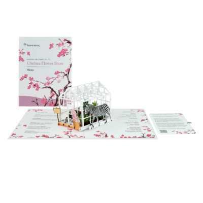 investec chelsea flower show invitation card design