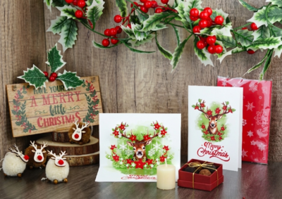 gift bundle with pop up cards for gift shops