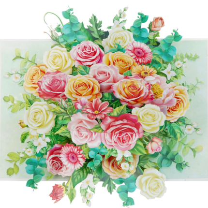 3D floral greeting card