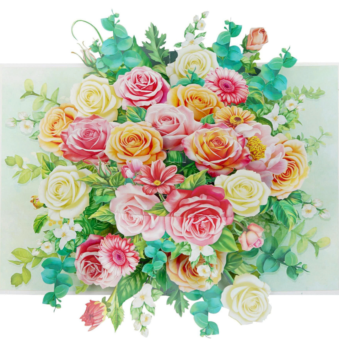 Blooming Roses Pop-Up Card