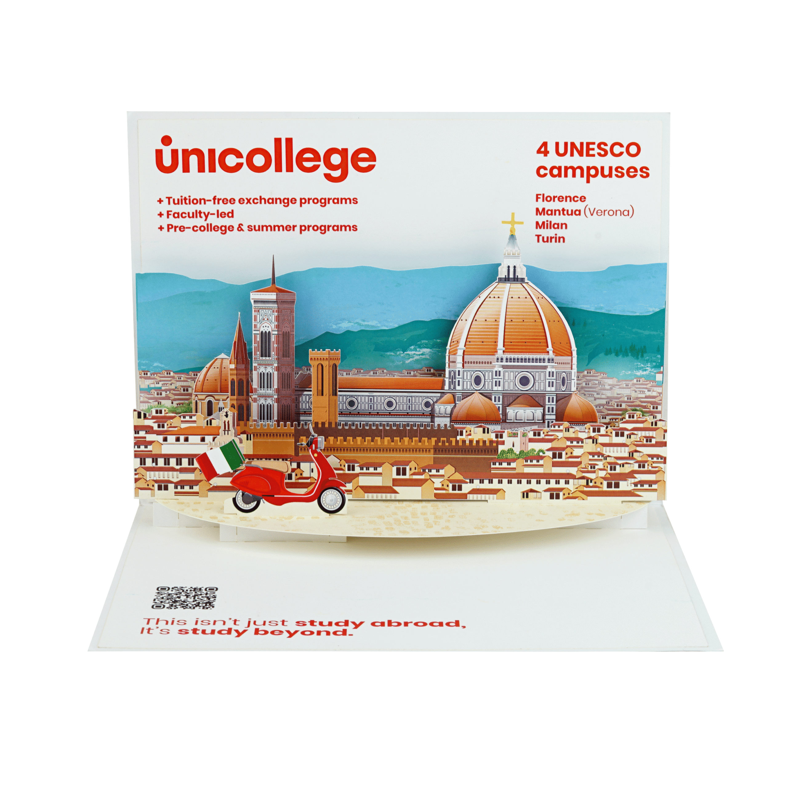 Custom 3D Marketing Pop-Up Card for Universities | Branded Promotional Card