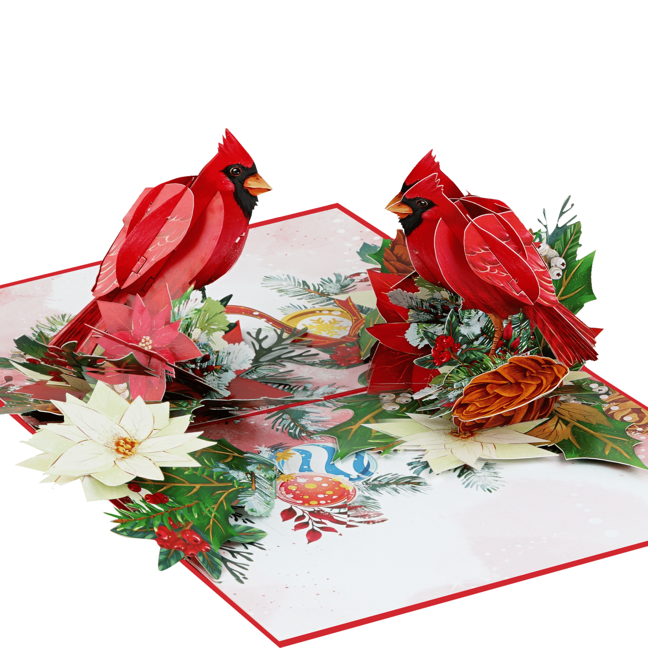Cardinal Christmas Pop Up Card