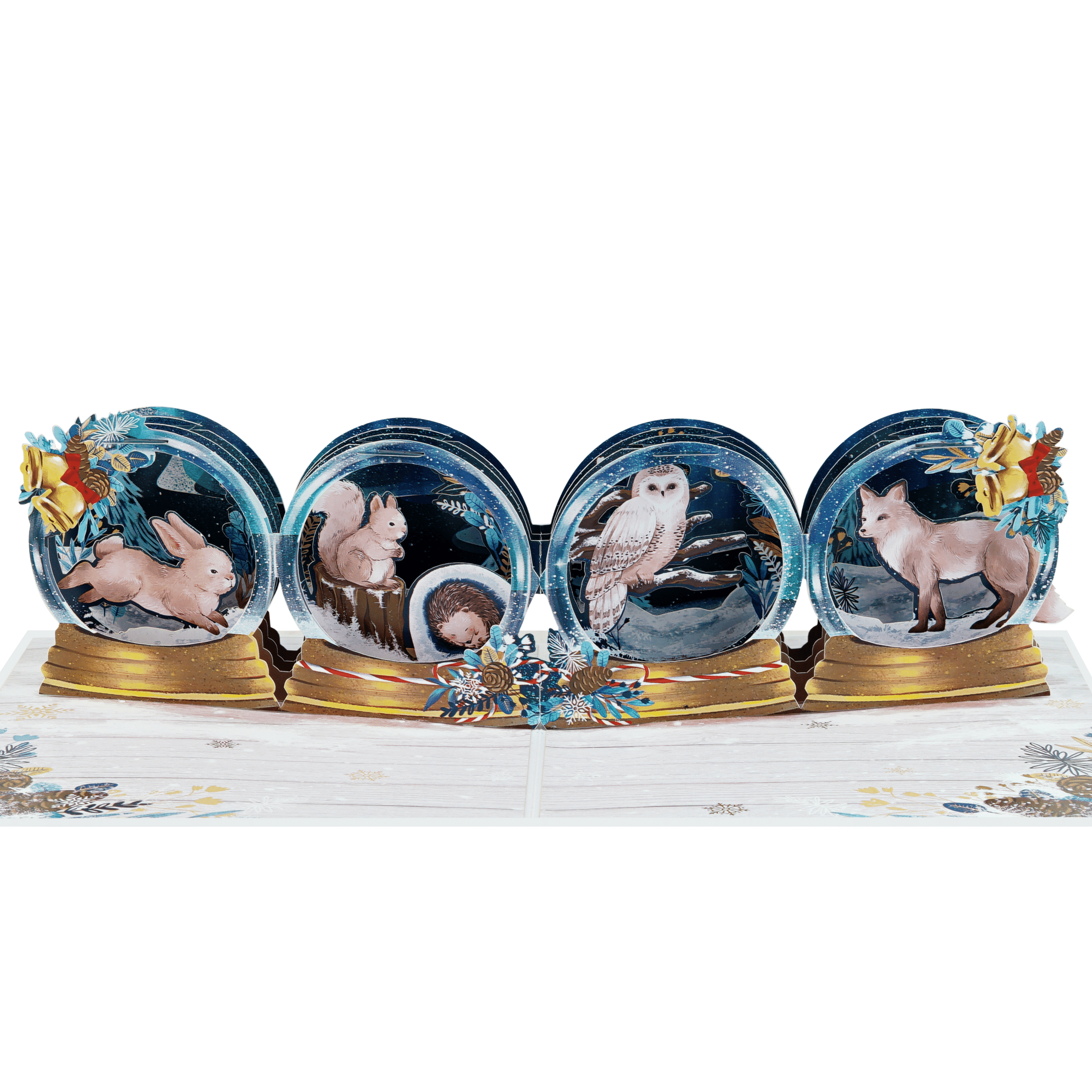 Christmas Snow Globes Pop-Up Card
